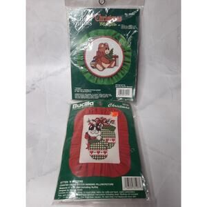 Bucilla Gallery of Stitches Counted Cross Stitch Kits Christmas Theme Lot of 2